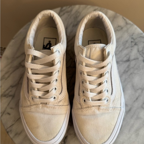 Vans Women’s Old Skool Stackform Size 5 Skate Shoe Marshmallow Cream Off White - Picture 10 of 12